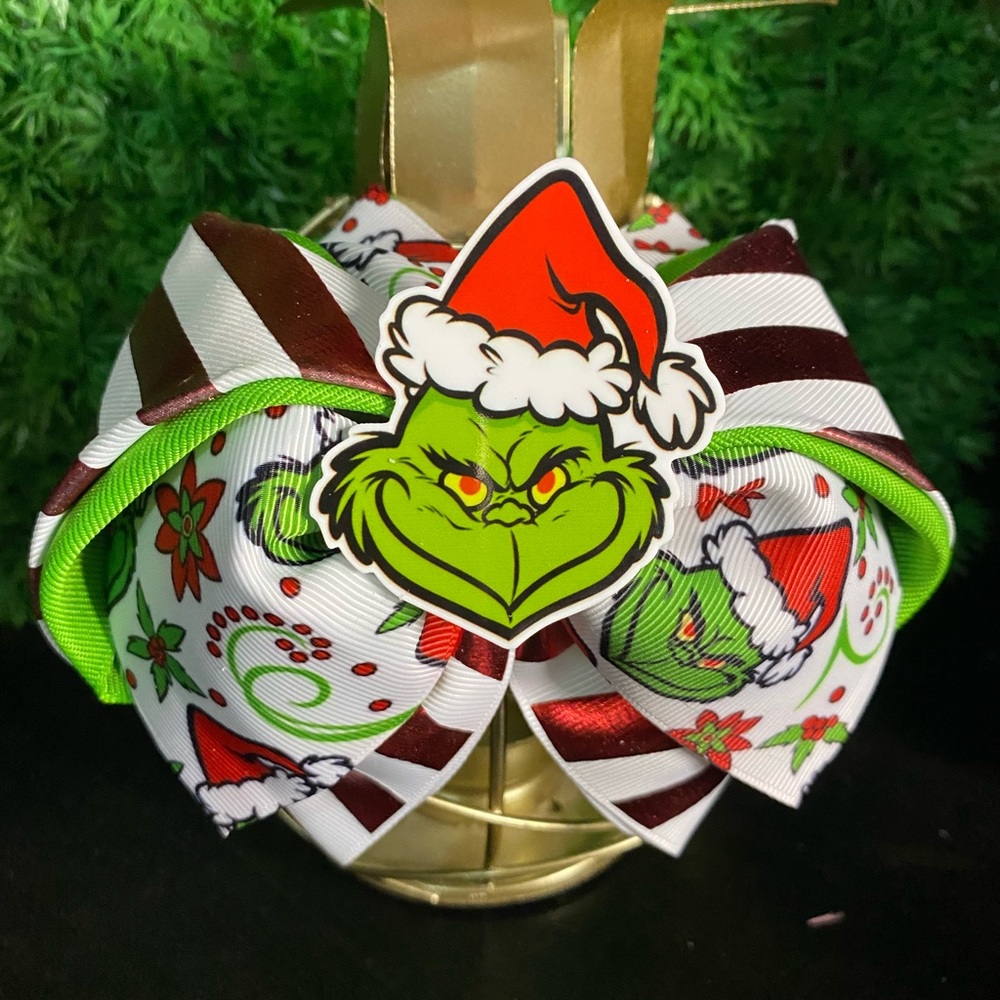 Grinch hairbow